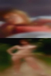 Naked woman kissing